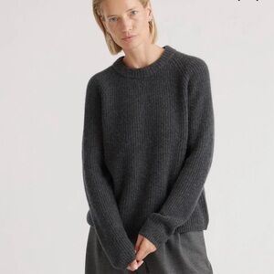 Quince Mongolian Cashmere Fisherman Crewneck Sweater